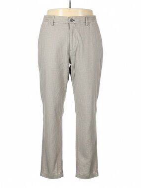 Banana Republic Light Brown Athletic Fit Linen Blend Men's Dress Pants